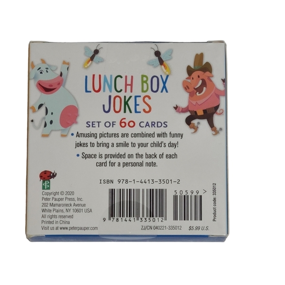 Lunch Box Jokes Set of 60 Cards Kids - Picture 2 of 4